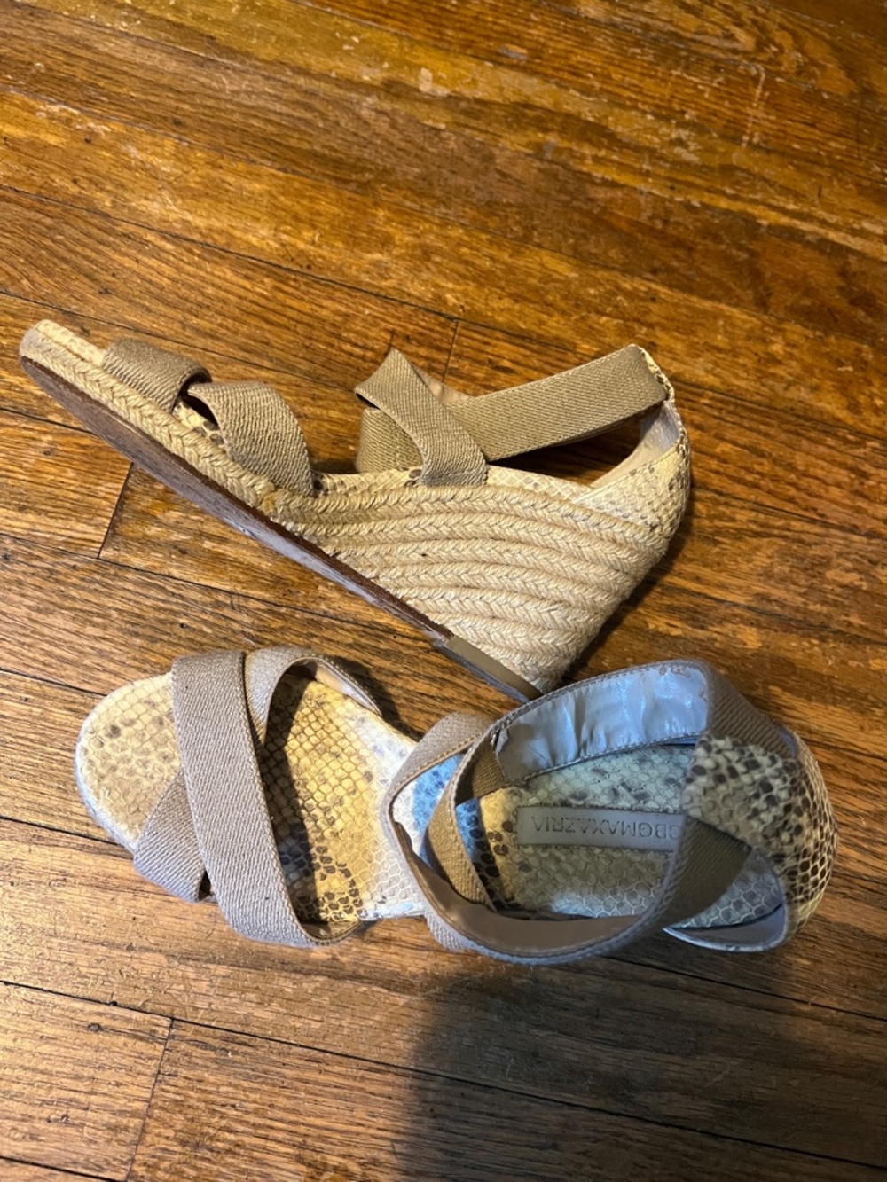 Tommy Bahama Tan Espadrille Wedge Sandals